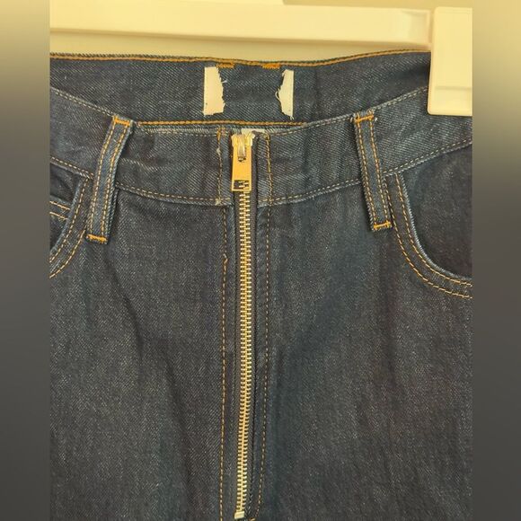 Frame NWOT le high and tight straight leg cropped dark wash 90s jeans sz 33 - Picture 3 of 8
